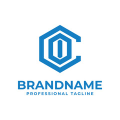 Letters COI Hexagon Logo, for COI, CIO, OCI, OIC, OIC, IOC initials