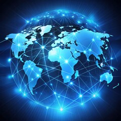 Fototapeta premium Abstract Digital Network Sphere