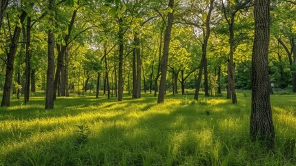 Sunlit Forest Clearing
