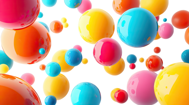 colorful abstract bubbles transparent background - Powered by Adobe