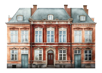 Fototapeta premium PNG Copenhagen building architecture window.