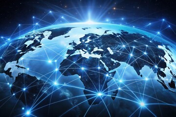 Naklejka premium Global network data