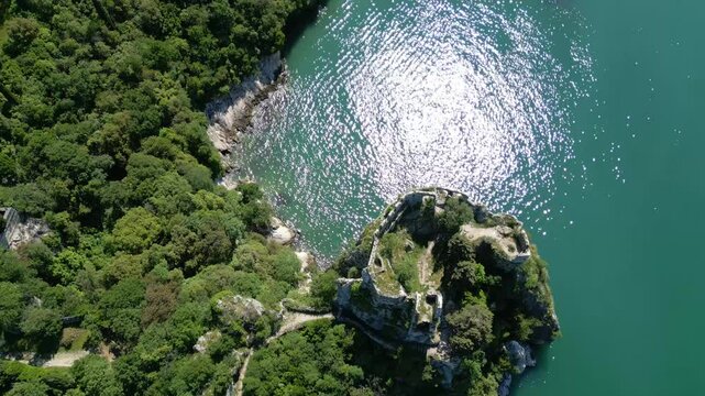 Duino Castles and Cliffs from Above. Dreamy Images Suspended Over the Sea.