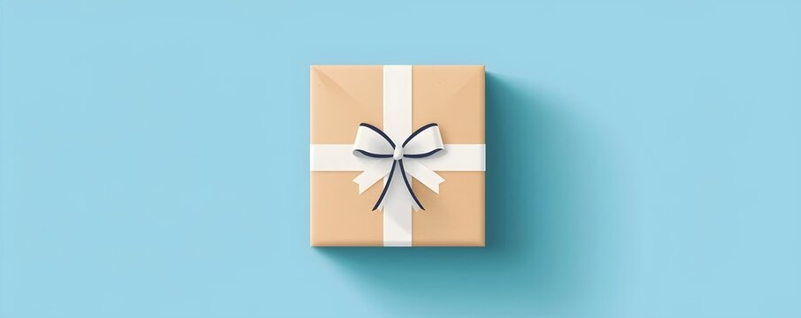 Vintage Brown Paper-Wrapped Parcel with String - Charming Flat Design Illustration Perfect for Gift Packaging and Retro Themes
