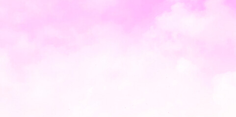 Pink sky with white clouds. The sky is clear and bright, and the clouds are scattered throughout the sky.