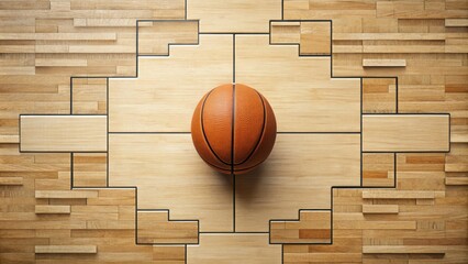 Create your own basketball bracket with this blank template. Ideal for tournaments, competitions, and events. Simplify your planning by organizing teams and matchups easily.