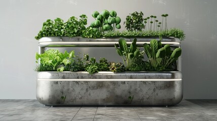 Vertical Hydroponic Garden Planter for Indoor Greenery Sustainable Home Decor and Healthy Food Production  A modern minimalist and compact system for growing vegetables