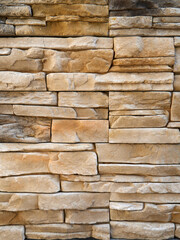 Background of stone wall texture. Stone wall background for design and decoration.
