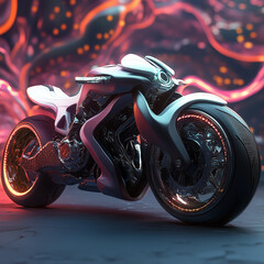 motorcycle on a black background