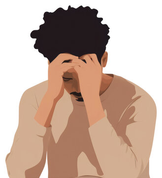recommend clip art: PNG Stress portrait disappointment hopelessness.