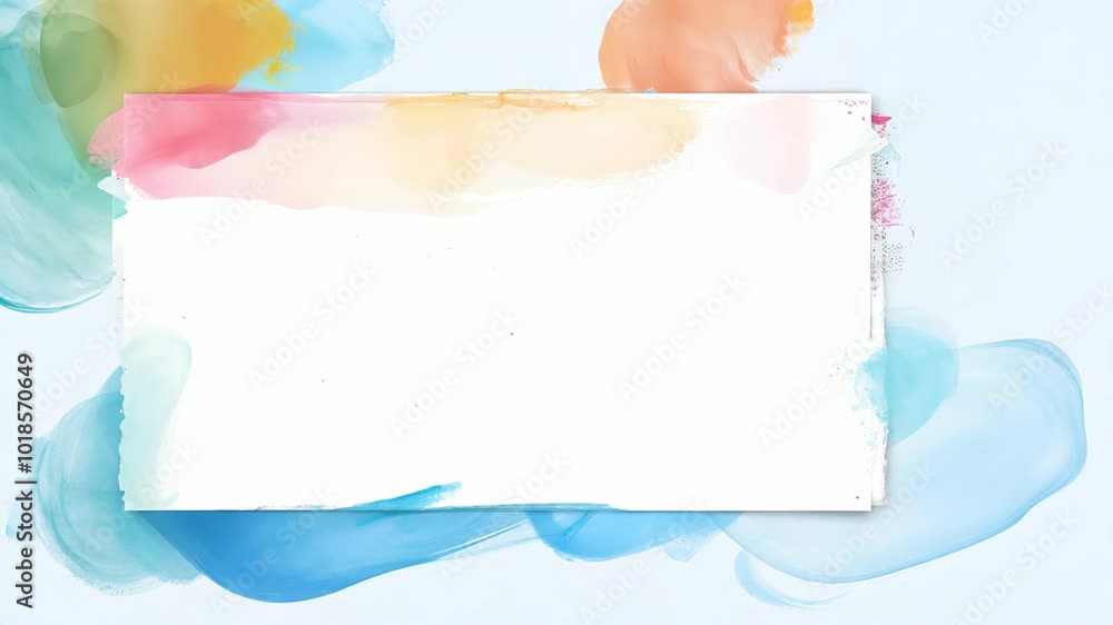 Poster rectangular white space framed by bold orange paint strokes, perfect for highlighting text or design