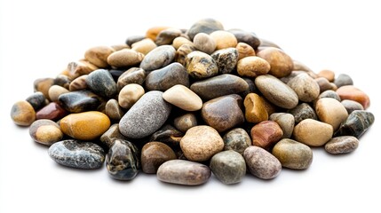 Pile of Smooth River Rocks