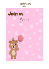 Teddy Bear invitation Join us