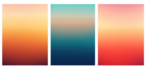 Obraz premium Three-Panel Gradient Set for Website Design, Social Media, and Mobile Apps