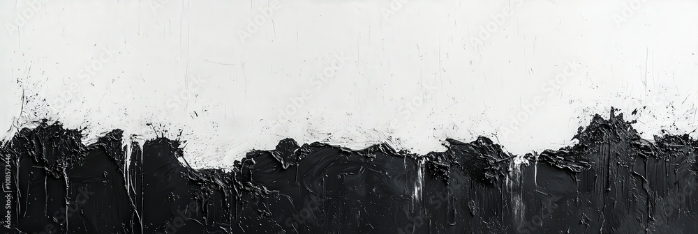 Aufkleber A large-scale abstract artwork showcases a dynamic interplay between black and white textures, creating a striking visual effect that captures attention and evokes emotion