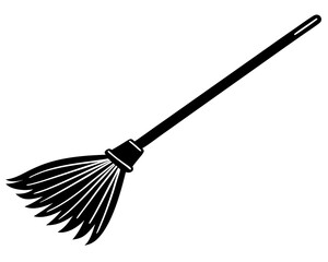 Broom silhouette vector,Broom vector illustration