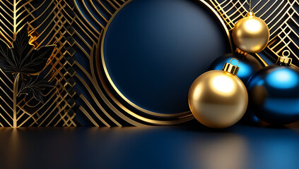 abstract black blue gold background luxurious holiday feel