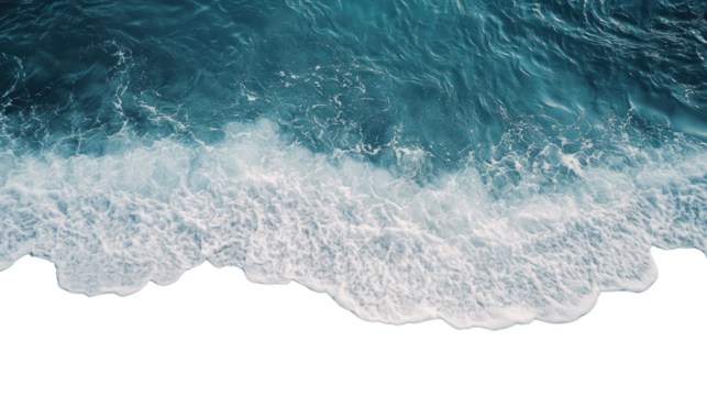 Sea waves from the air transparent background - Powered by Adobe