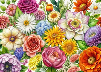 Detailed floral sketches ideal for artistic projects and floral illustrations, providing a rich source of inspiration and creativity for artists and designers alike.