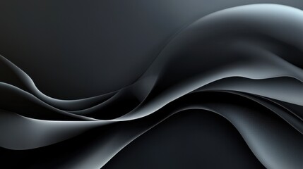 Fototapeta premium Abstract black background with swirling, smoke-like textures, creating an atmospheric, mysterious vibe for modern designs.
