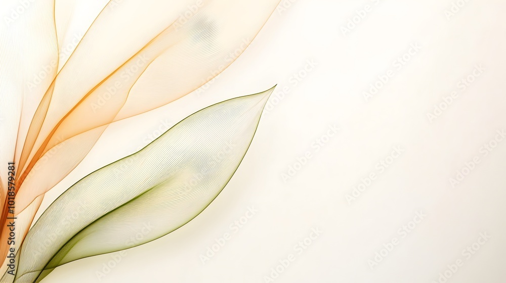 Poster whispers of nature abstract flowing breeze through soft organic lines - dynamic airflow and environm