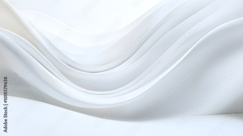 Poster dynamic airflow design - minimalistic futuristic curves capturing energy flow and smooth movement pa