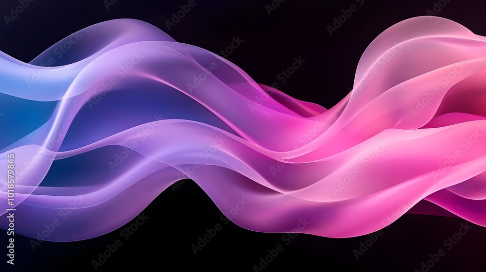 Poster dynamic fluid energy waves - futuristic abstract design in seamless movement and airflow perfect for