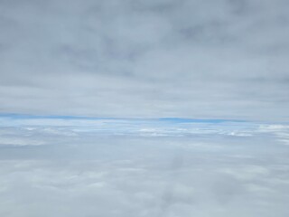 Stunning Aerial View of Clouds and Clear Blue Sky &ndash; Scenic Atmosphere, Fluffy White Clouds in the Stratosphere