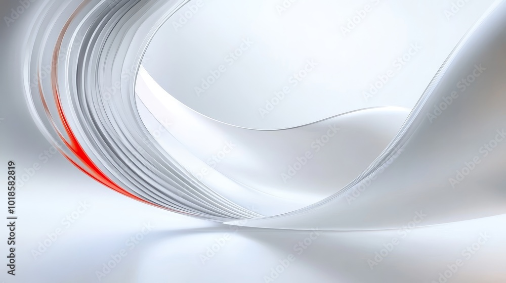 Sticker Abstract Swirling White and Red Texture Wallpaper,  represents flow, movement, energy, dynamism, and modern design.