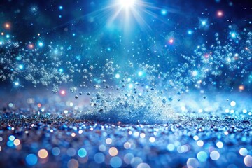 Aerosol salt particles and crystals in air mist on bright background