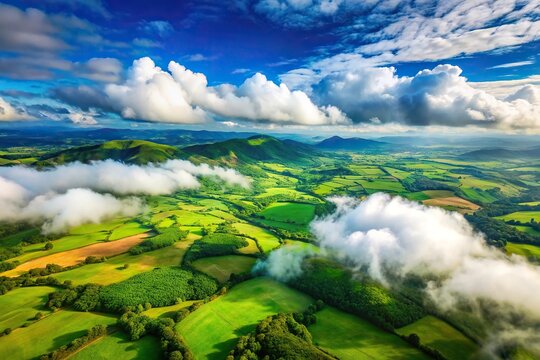 Ajk Landscape with mountains and clouds