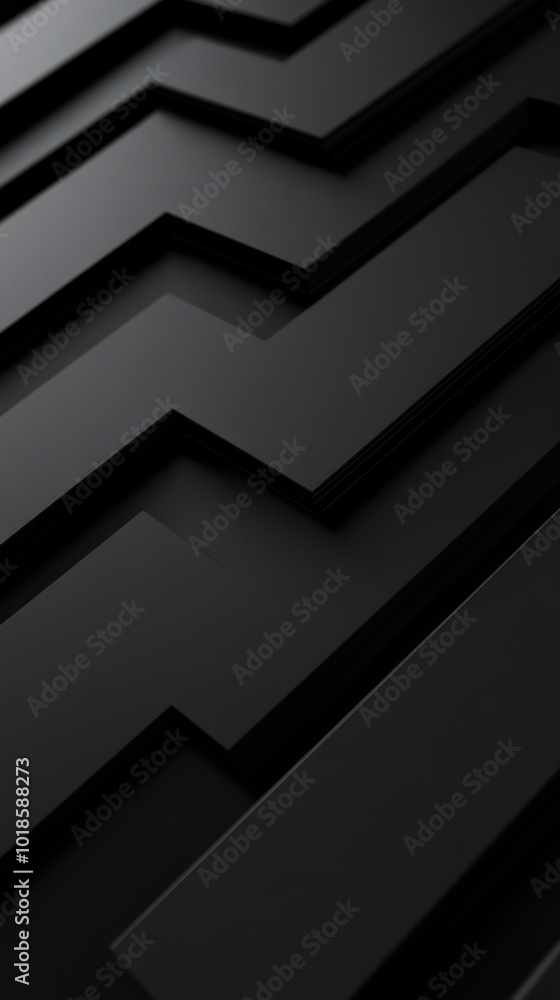 Poster elegant black chevron arrows forming a striking abstract background, dynamic shapes creating a sense