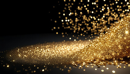 golden glitter sparkling stars adding magical touch holiday designs