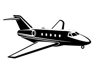 Private Jet silhouette vector,Private Jet vector illustration,Private Jet icon