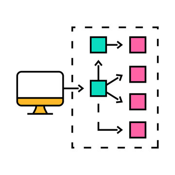 serverless architecture software line icon vector. serverless architecture software sign. isolated symbol illustration