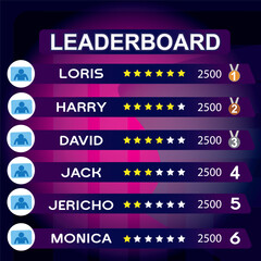 Obraz premium game leaderboard with abstract background vector