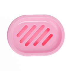 Set open soap dishes from different views isolated