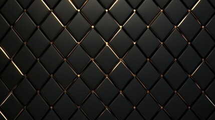 Fototapeta premium Black and Gold Diamond Pattern