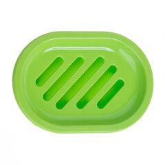 Set open soap dishes from different views isolated