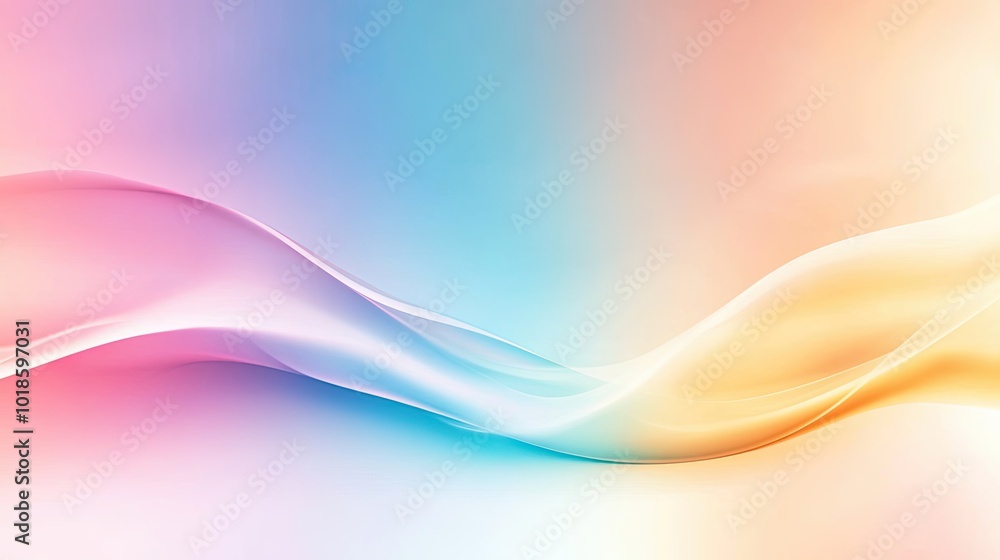 Poster a bright rainbow gradient background with subtle color shifts, offering a soft and pleasing visual f