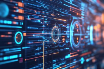 Fototapeta premium Futuristic digital interface design