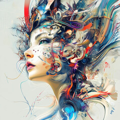 Art portrait illustration