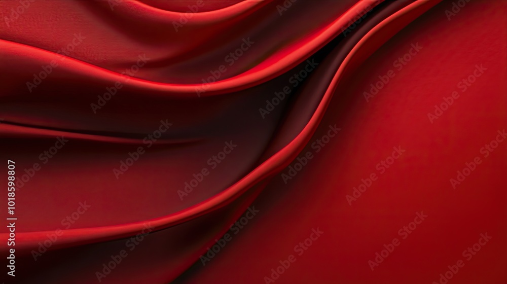 Poster a dark red fabric background with soft folds and shadows, offering a luxurious and elegant visual te