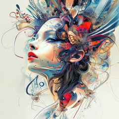 Art portrait illustration