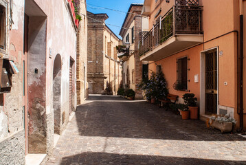 Italy, Abruzzo, Tortoreto - (08/13/2024) Beautilful ancient and medieval alleys in downtown Tortoreto alto