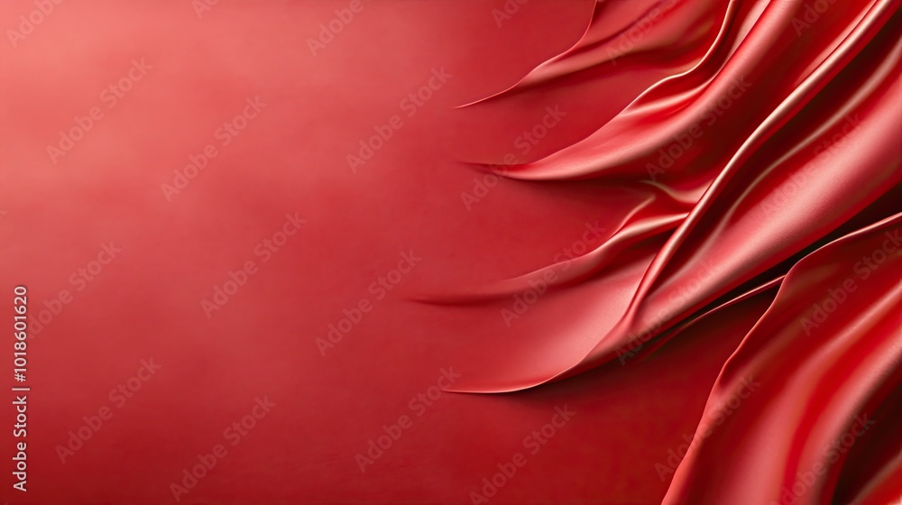Poster a luxurious red wallpaper with soft velvet textures, creating a deep, inviting backdrop for product 