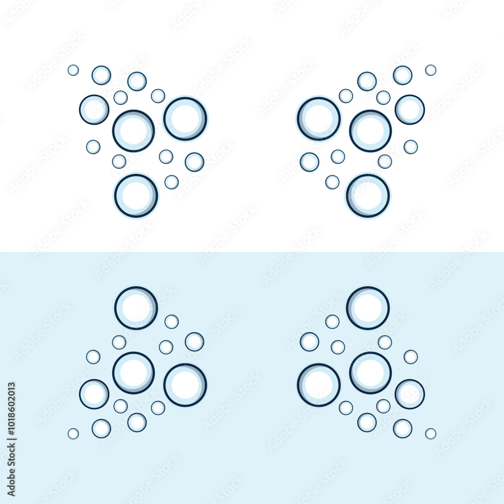 Wall mural bubble logo icon vector template