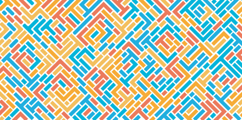 Colorful geometric line pattern background. Art deco seamless pattern. 