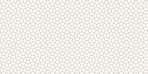 Abstract geometric pattern with stripes, lines. Seamless background. White and brown ornament. Simple lattice graphic design.