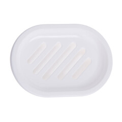Set open soap dishes from different views isolated